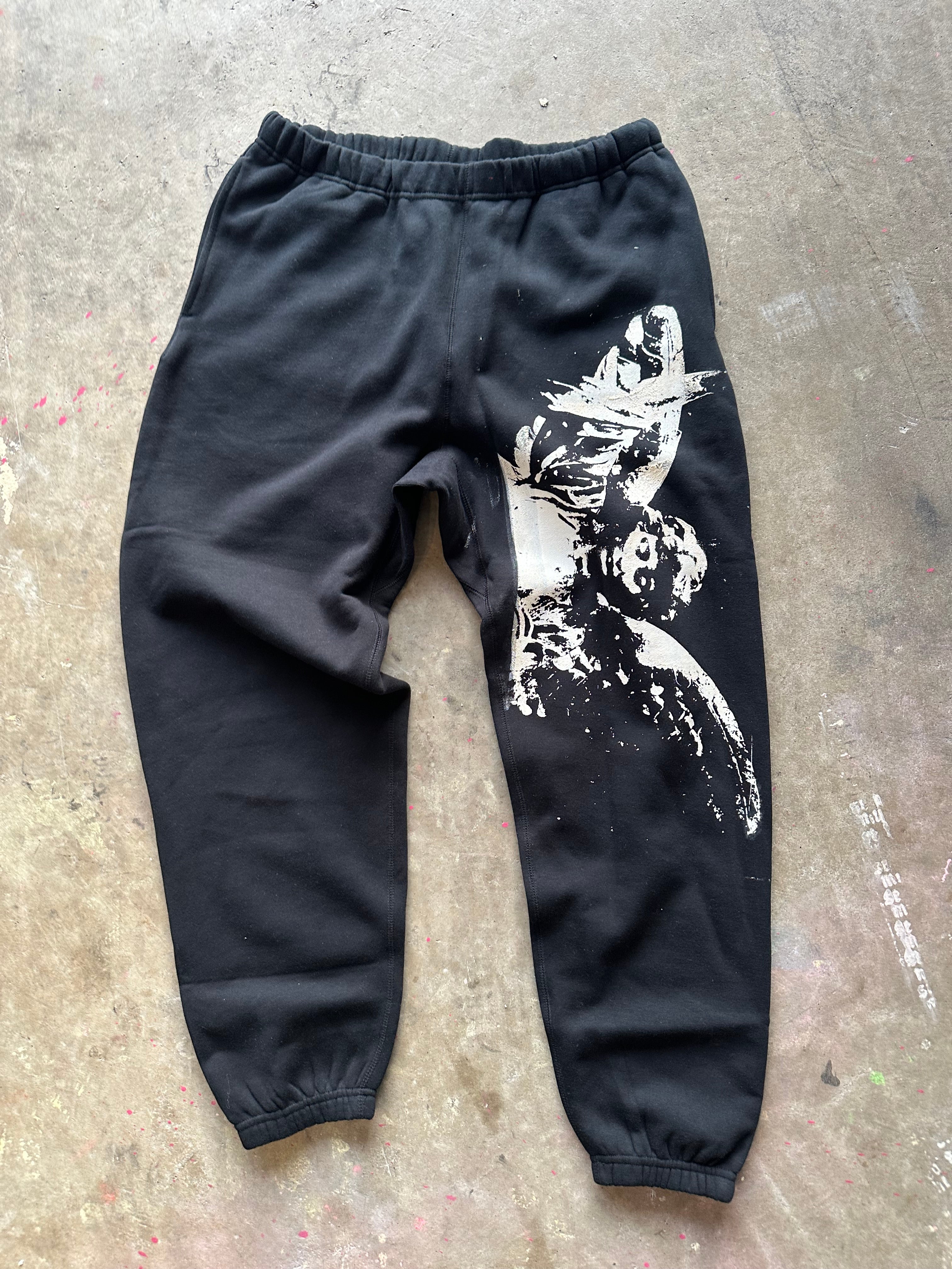Heavyweight Cuffed Angel Sweatpants (Black)