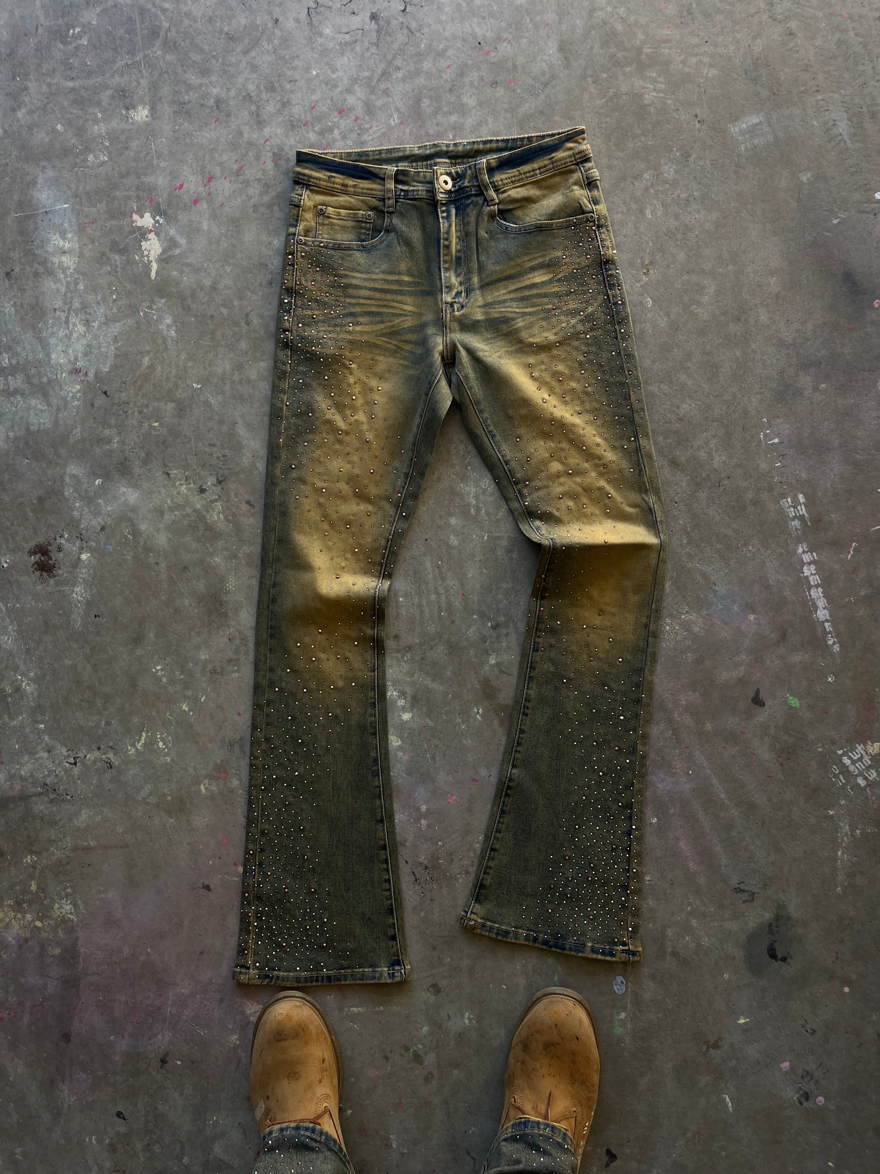 Skinny Rhinestone Denim