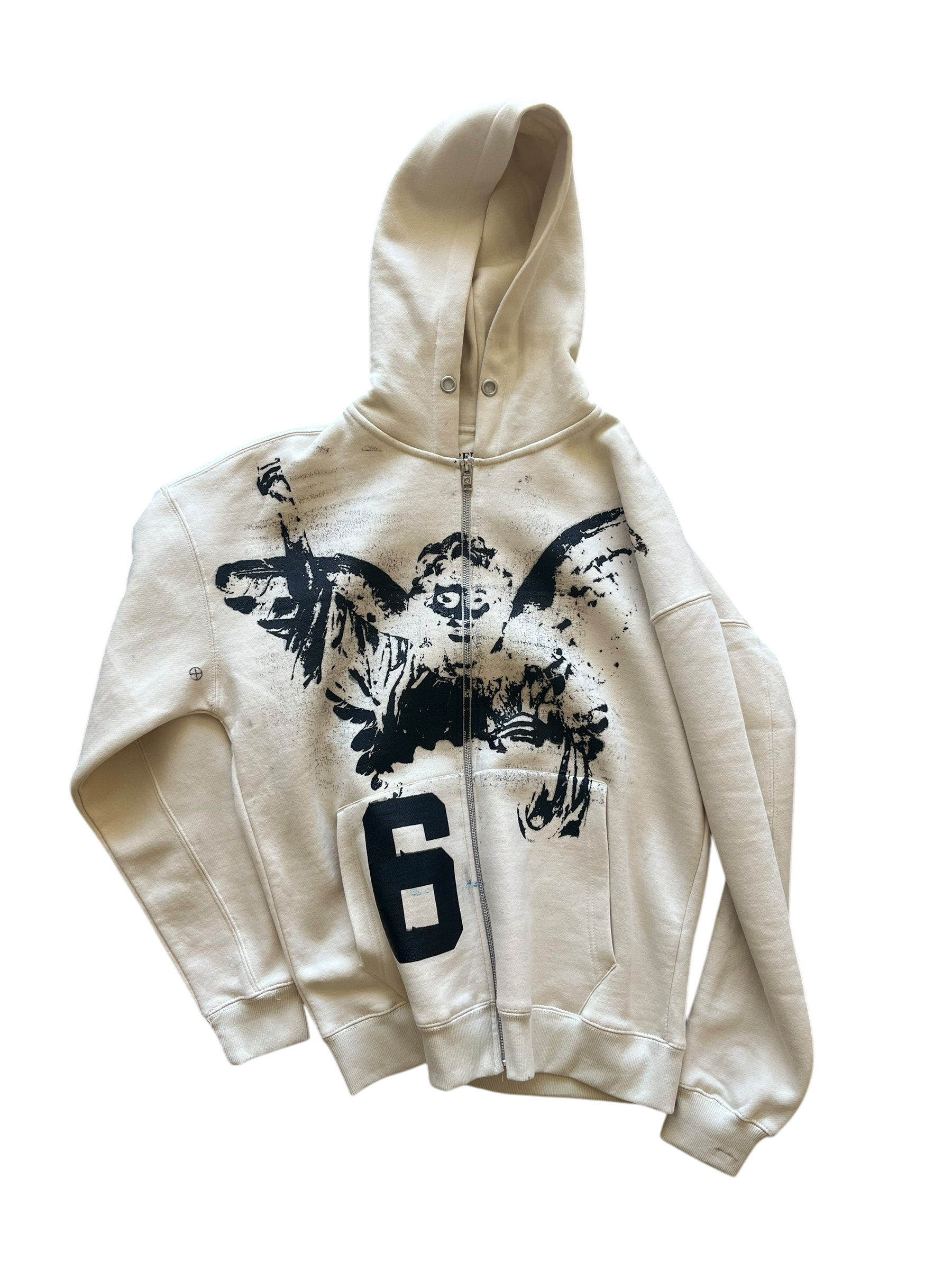 Bone/Black Zip - Small