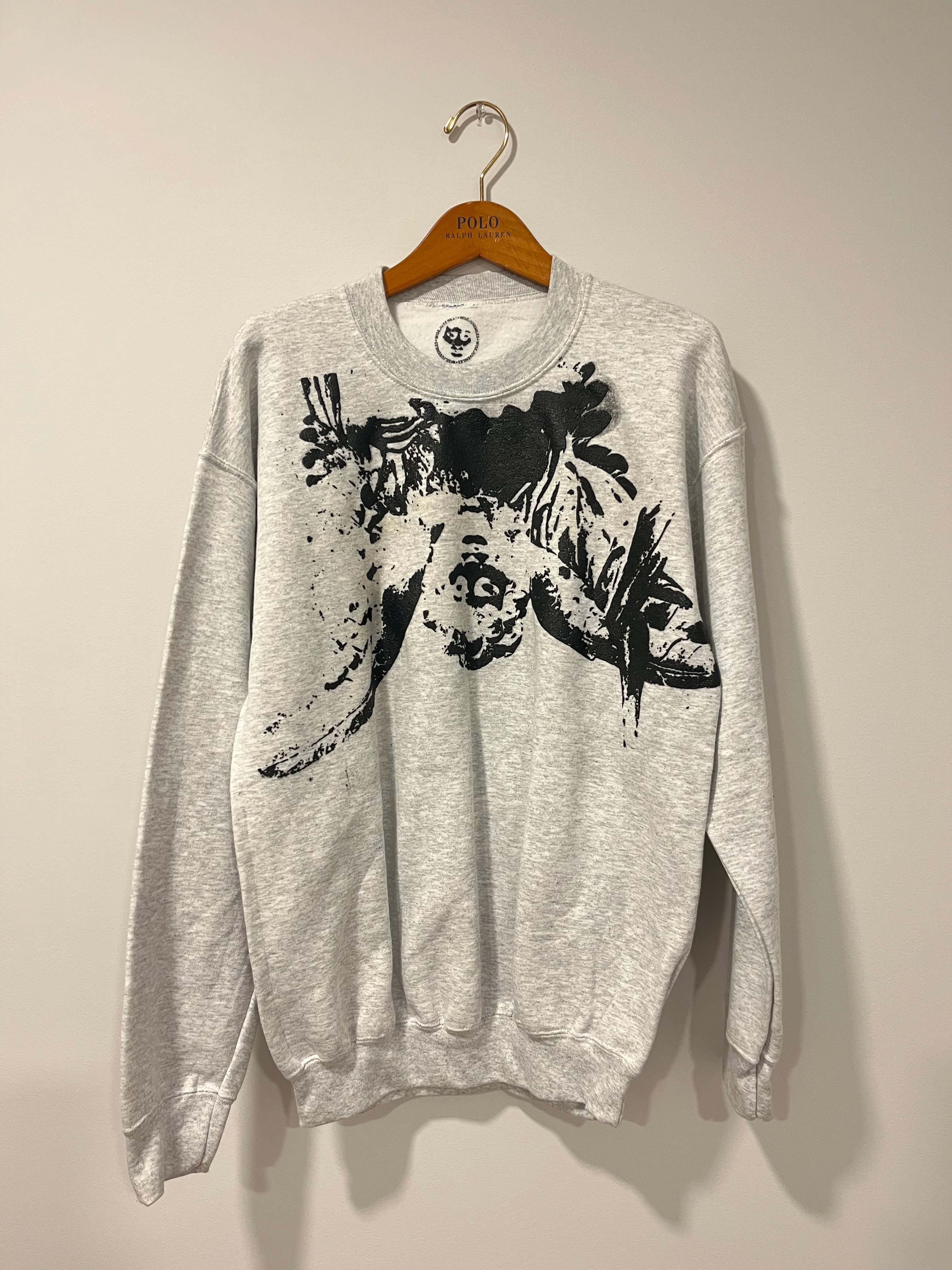 Heather/Black Crewneck (Medium)