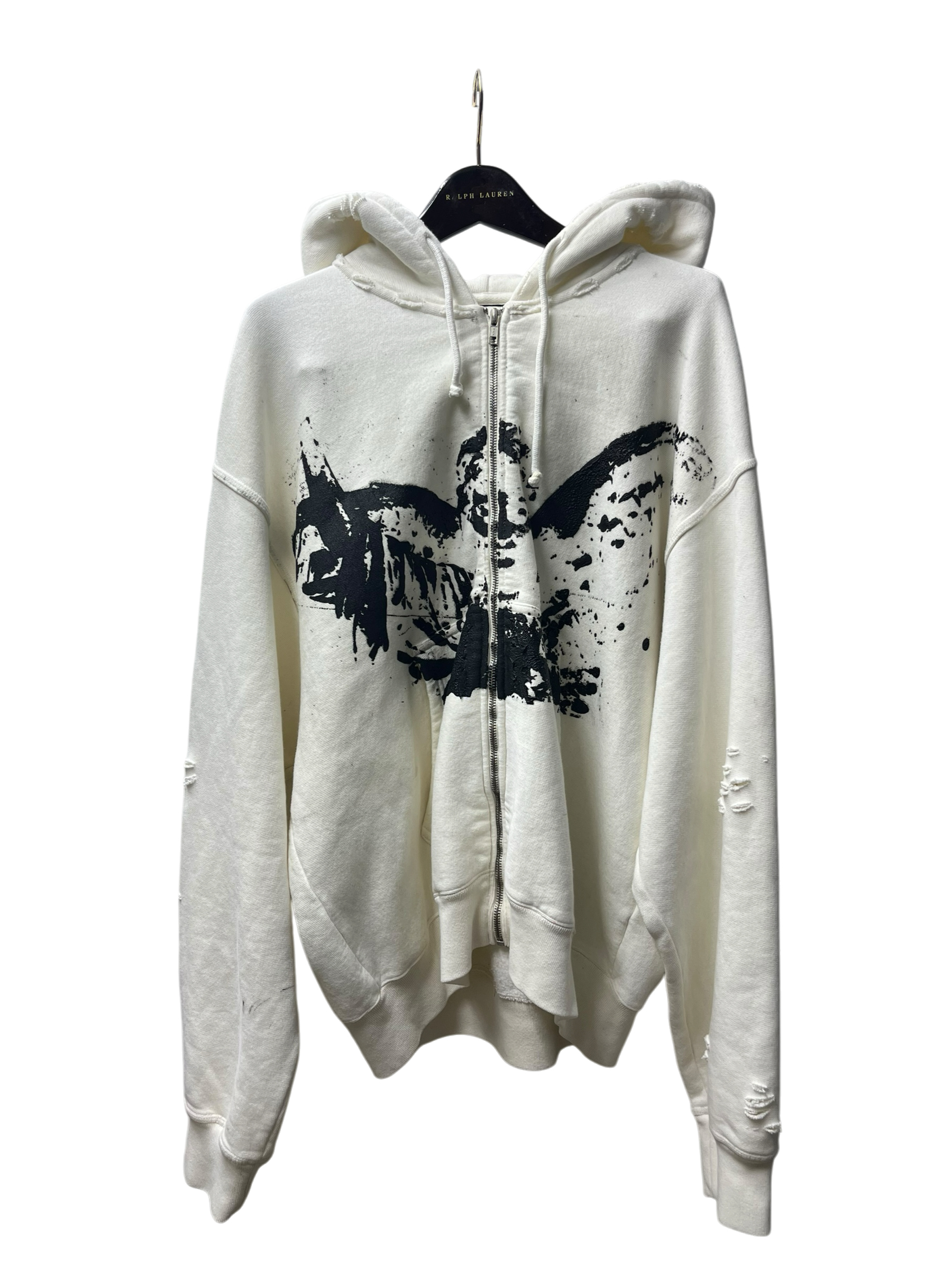 Bone’ White / Black Zip-up (XL)